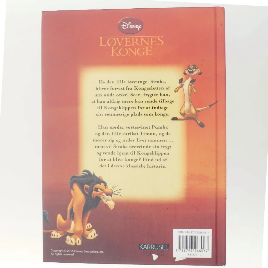 Løvernes Konge Disney (Bog)