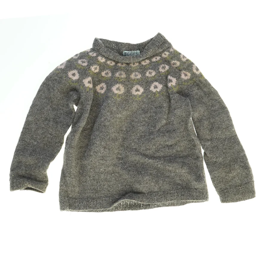 Strikket sweater (str. Bryst, 30 cm. længde. 33. cm)