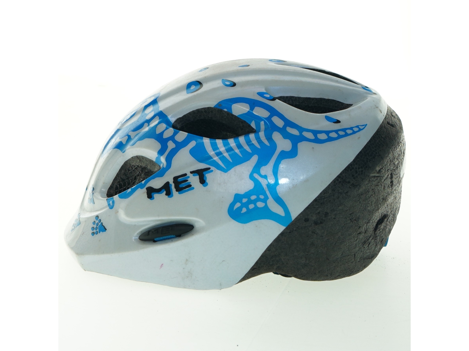 Børne cykelhjelm med dinosaurmotiv fra Met (str. 46-53 cm)