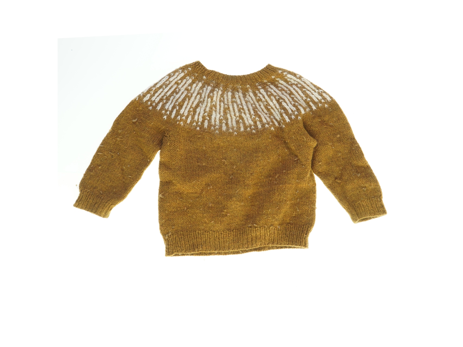 Strikket sweater (str. Længde, 32 cm. bryst, 30 cm)