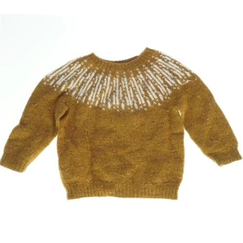 Strikket sweater (str. Længde, 32 cm. bryst, 30 cm)