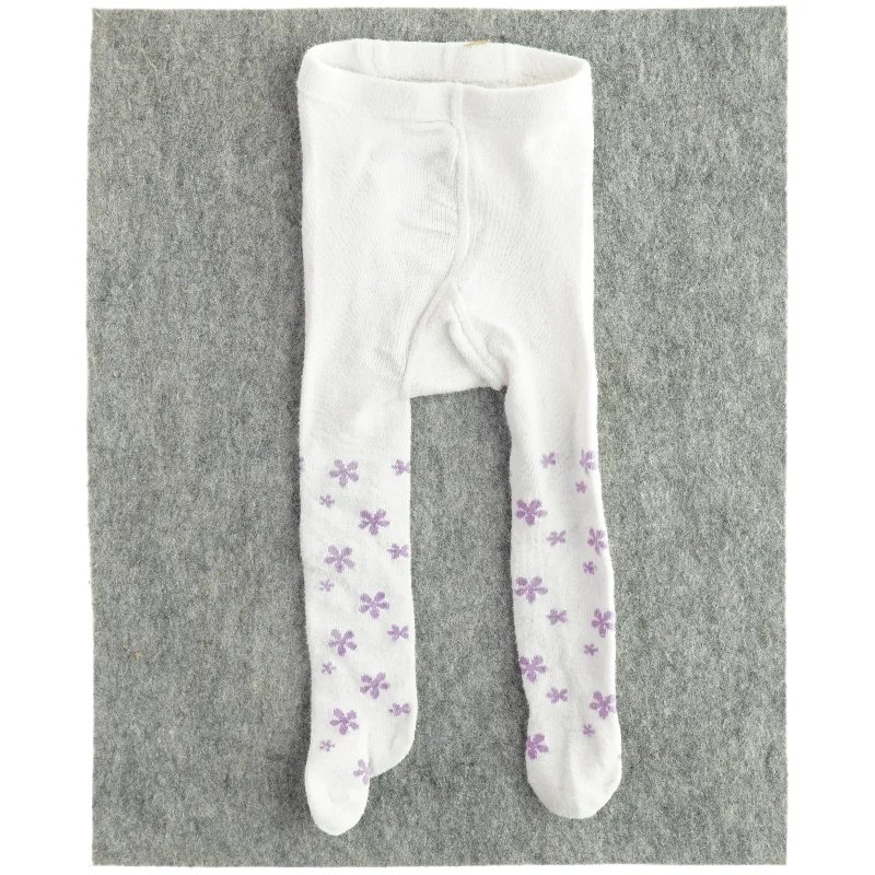 Strømpebukser med blomster (str. 50)