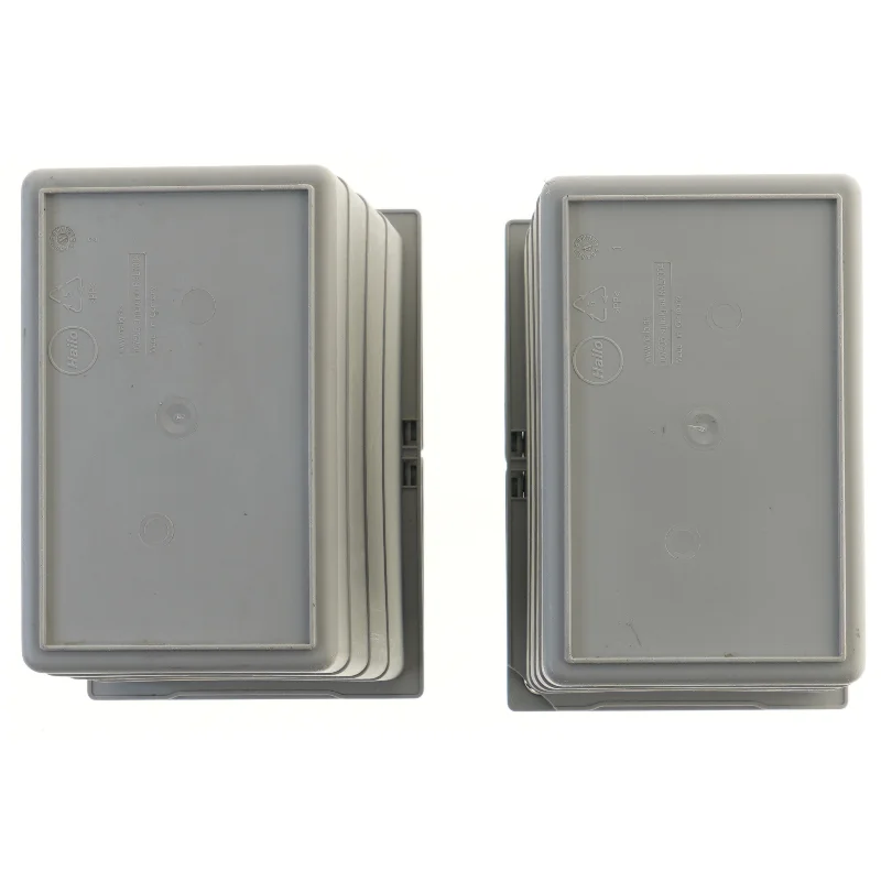 Grå plastik beholdere fra Hafele (str. 30x22x15 cm)