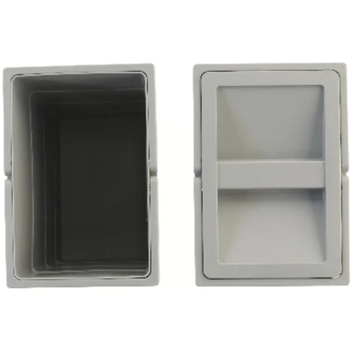 Grå plastik beholdere fra Hafele (str. 30x22x15 cm)