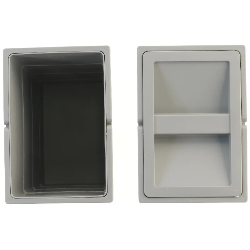 Grå plastik beholdere fra Hafele (str. 30x22x15 cm)