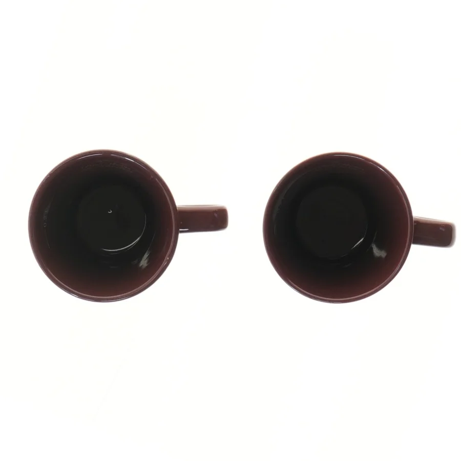 Keramiske krus med dekoration, 2 stk (str. 2 stk Ø 9 cm længde 10 cm)