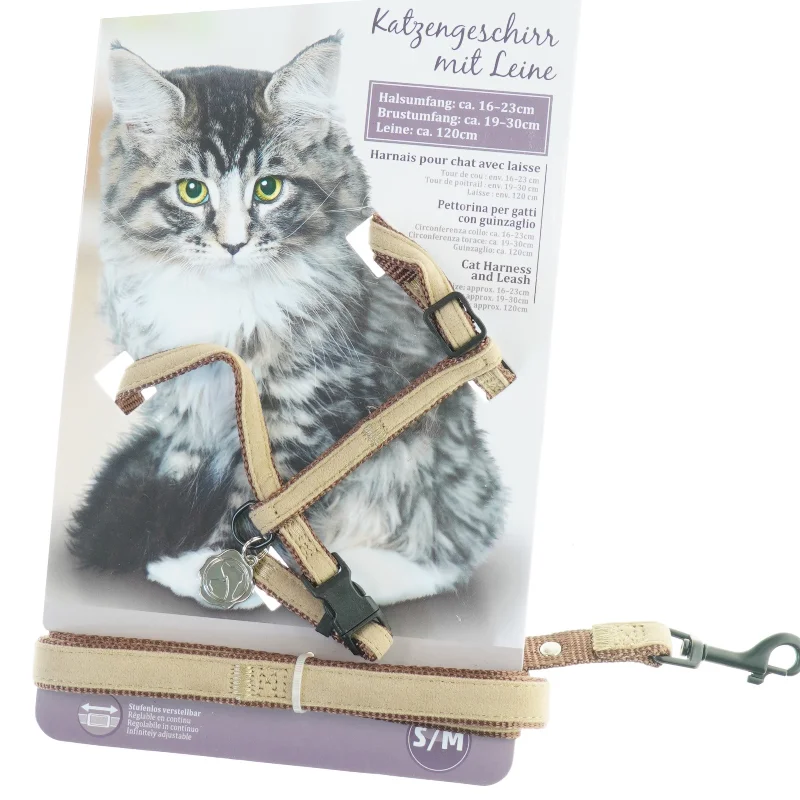 Katte sele fra More (str. Hals omfang, 16-23 cm. brystomfang, 19-30 cm. længde, 120 cm)