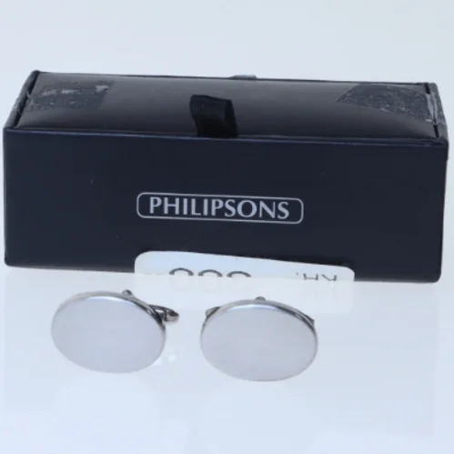 Sølv manchetknapper fra Philipsons (str. 2 cm)