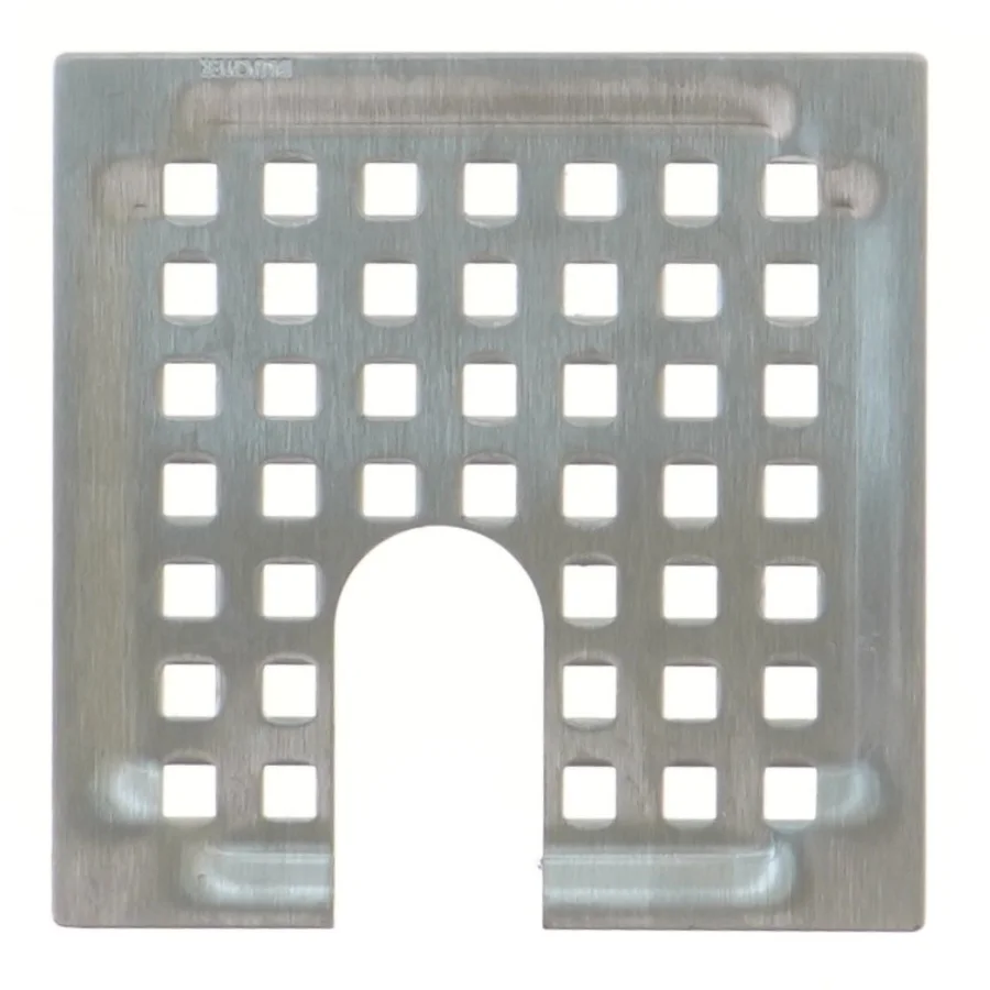 Kvadratisk afløbsrist i metal fra Blücher Metal (str. 14x14 cm)
