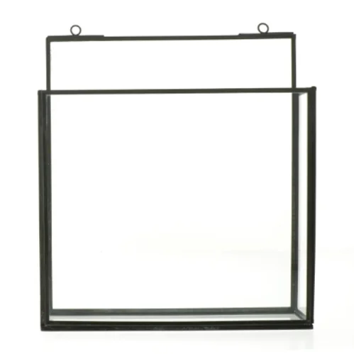 2 stk. vægophængt glas-display - Ib Laursen (str. 25x22,5x6 cm)