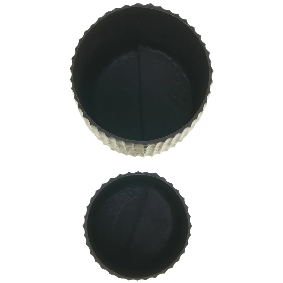 Sæt af mørkegrå vaser fra Jeanne d'Arc Living - JDL Home (str. 18 cm. og 23 cm)