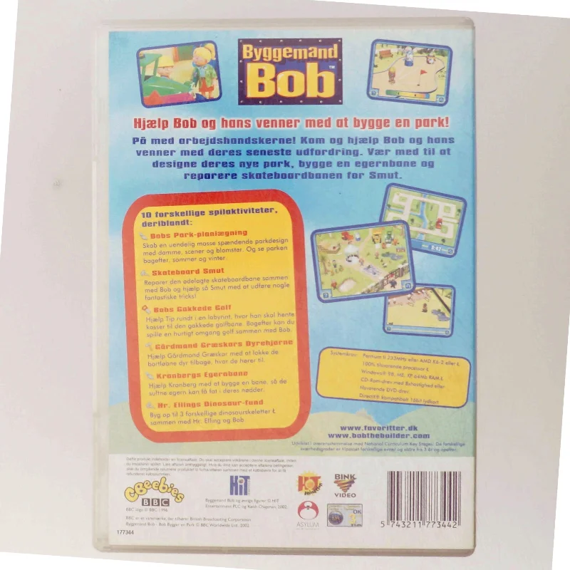 Børnecomputerspil 'Byggemand Bob - Bob Bygger en Park' fra BBC