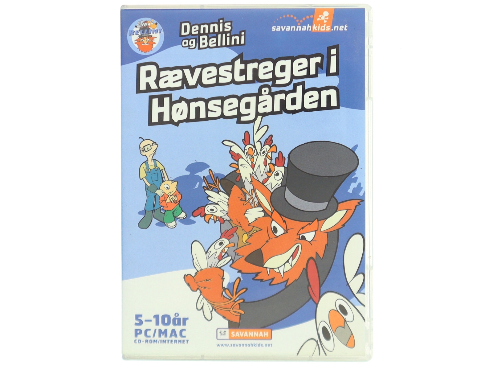 Børnespil til PC/Mac 'Dennis og Bellini - Rævestreger i Hønsegården' fra Savannah Kids