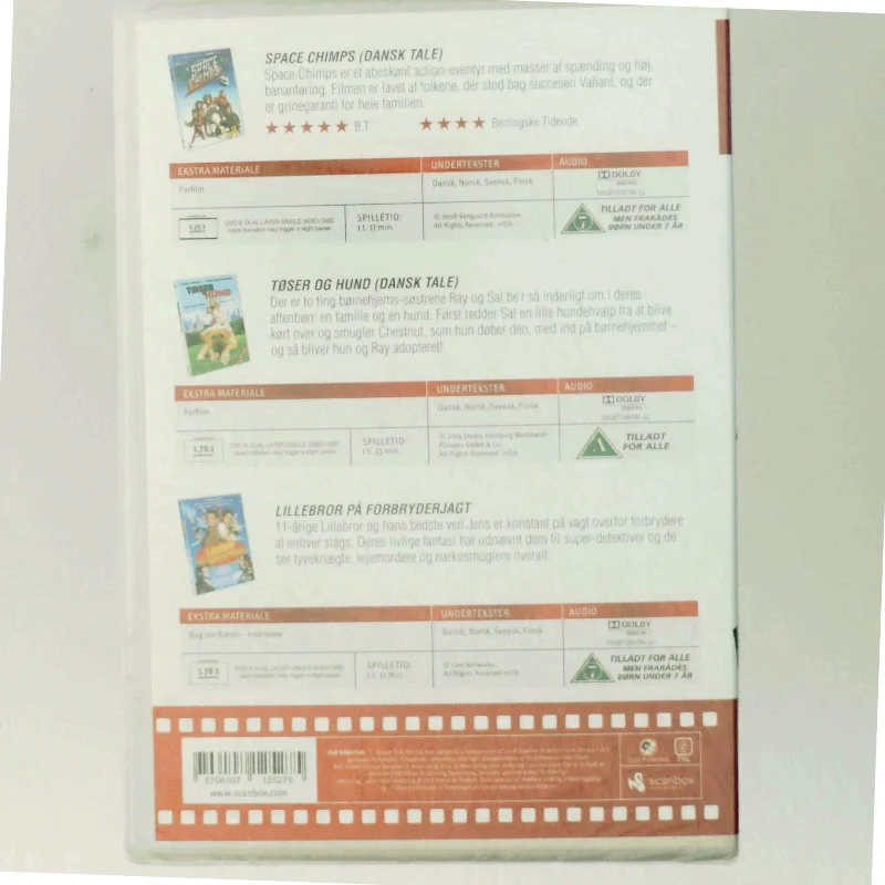 Børnefilm DVD-pakke