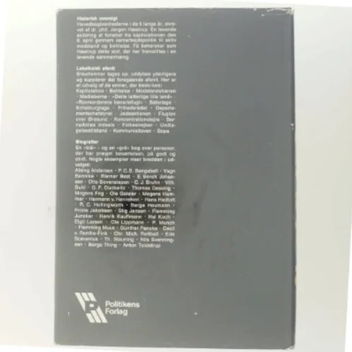 Besættelsen 1940-45 bog fra Politikens Forlag