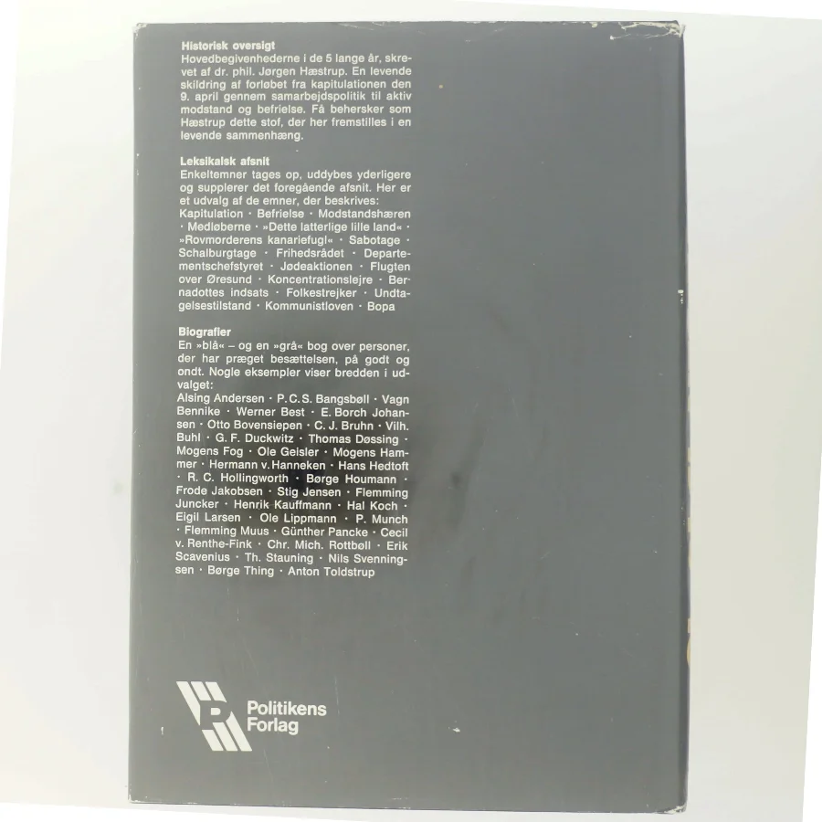 Besættelsen 1940-45 bog fra Politikens Forlag