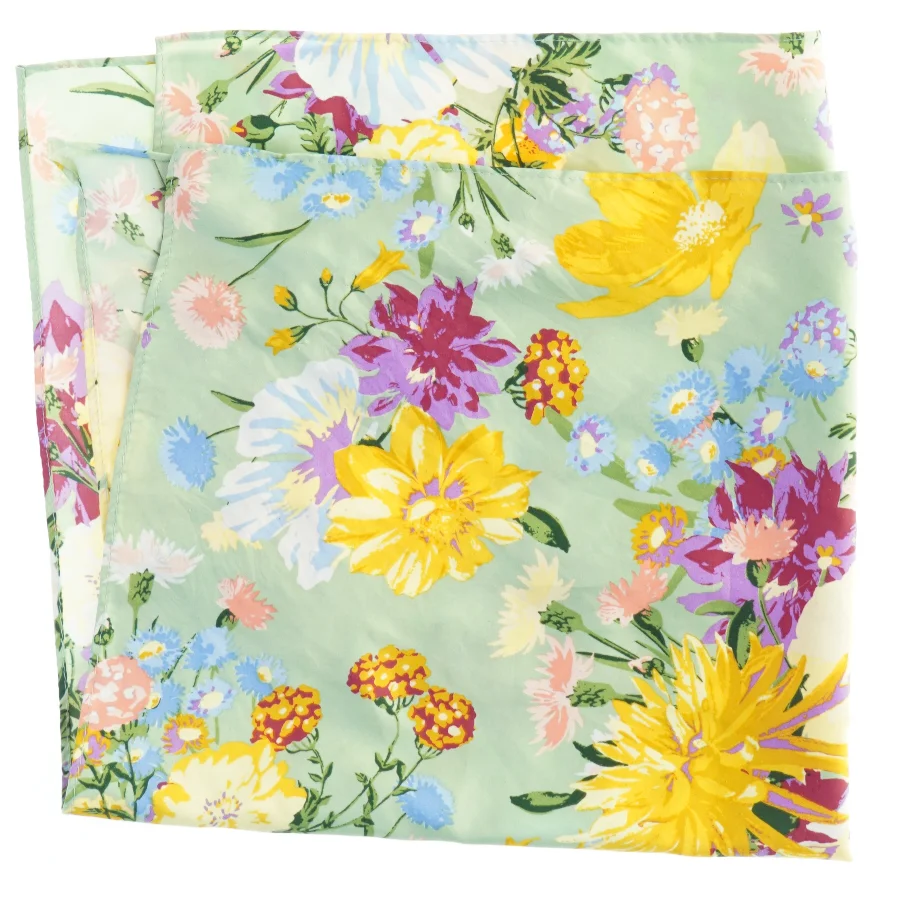 Blomstret stofserviet (str. 55x55 cm)
