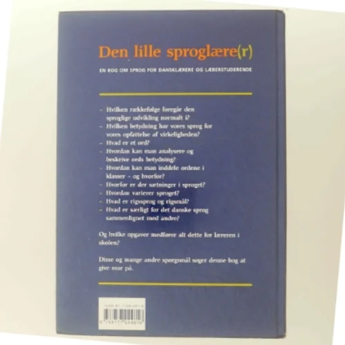 Den lille sproglære(r) : en bog om sprog for dansklærere og lærerstuderende (Bog)