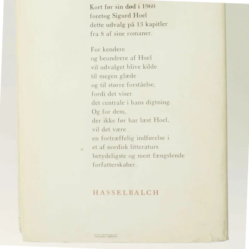 Sigurd Hoel bog fra Hasselbalch