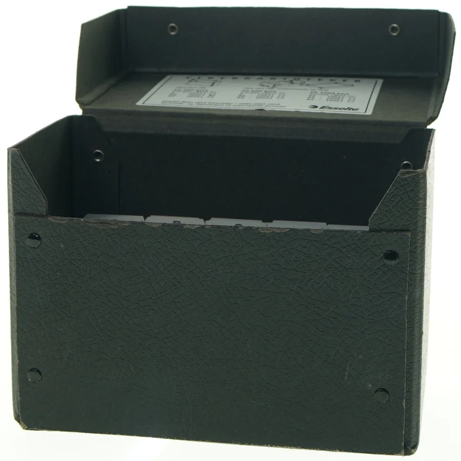 Sort Esselte Fiberkartotek (str. 7,5 x. 10 cm)