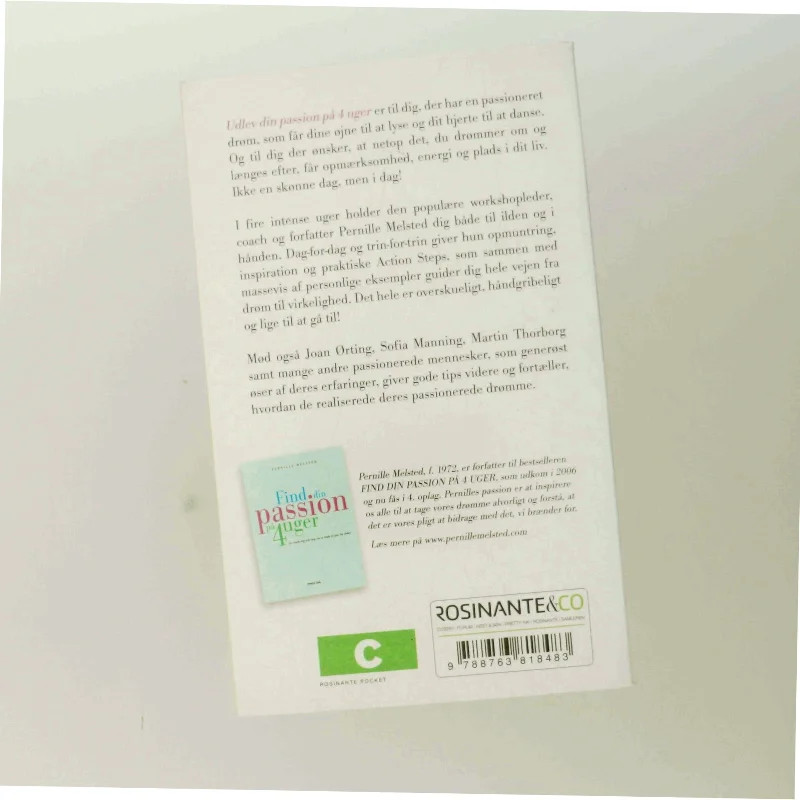 Udlev din passion på 4 uger : gør drøm til virkelighed : konkrete værktøjer af Pernille Melsted (Bog)