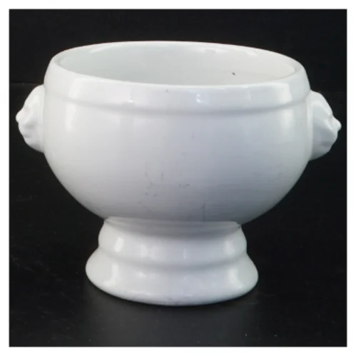 Hvid porcelænsskål (str. 9 x 14 x 12 cm)