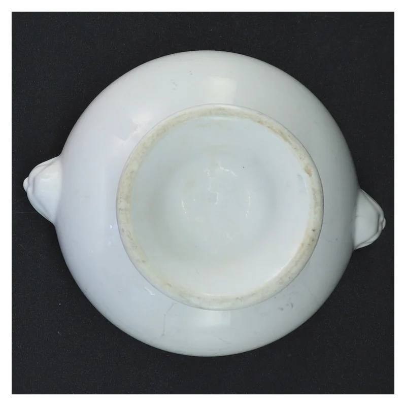 Hvid porcelænsskål (str. 9 x 14 x 12 cm)