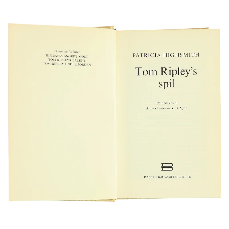 Tom Ripley's spil af Patricia Highsmith (Bog=