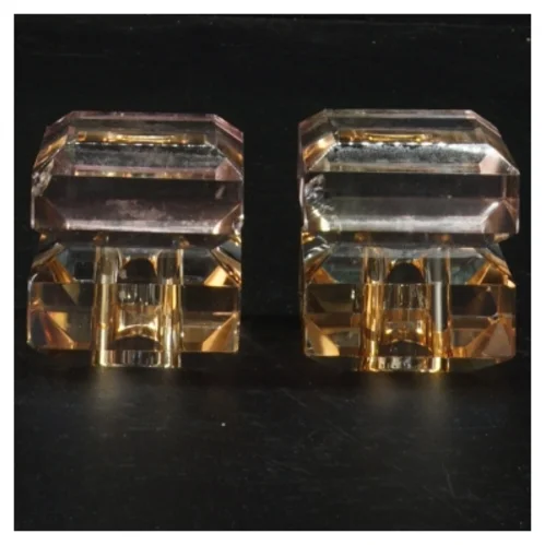 Krystal lysestager (str. 5,5 x 5 cm)