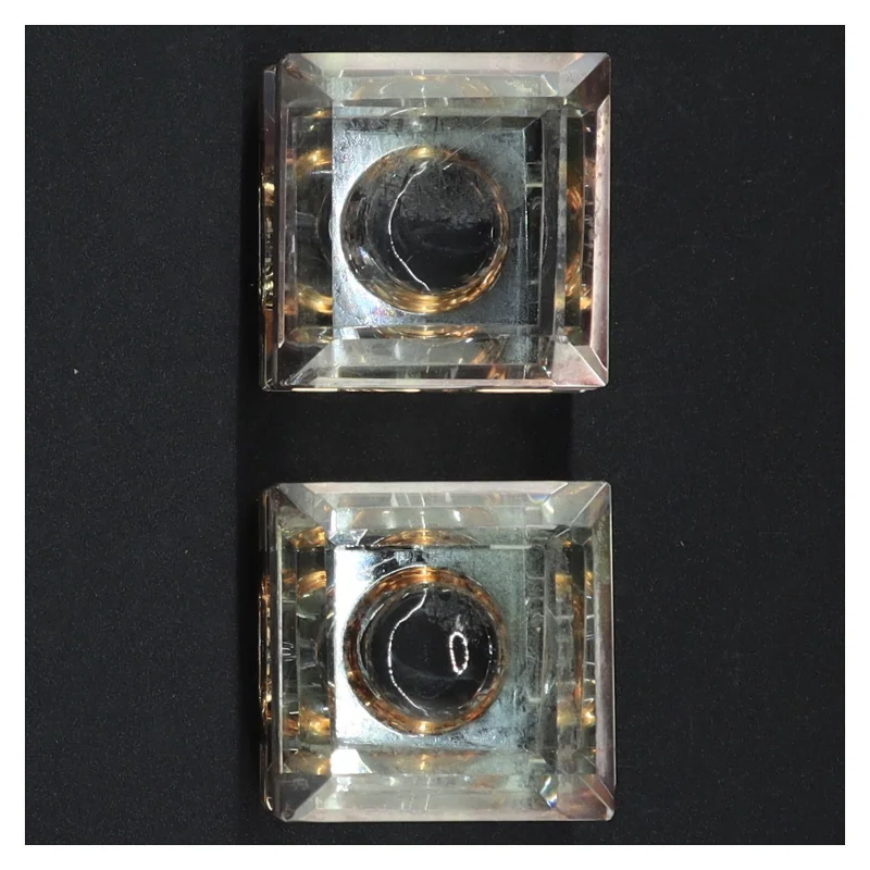 Krystal lysestager (str. 5,5 x 5 cm)