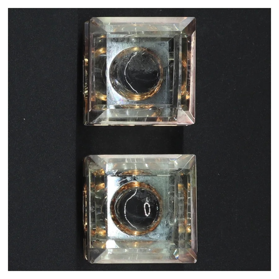 Krystal lysestager (str. 5,5 x 5 cm)