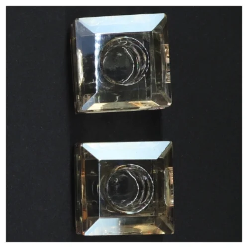 Krystal lysestager (str. 5,5 x 5 cm)