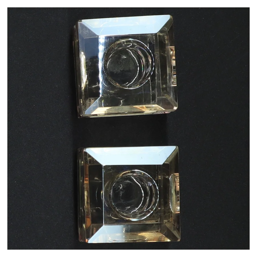 Krystal lysestager (str. 5,5 x 5 cm)