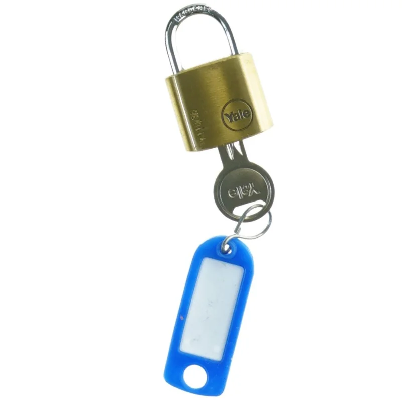 Bærbar hængelås med nøgle fra Yale (str. 5 x, 3 cm)
