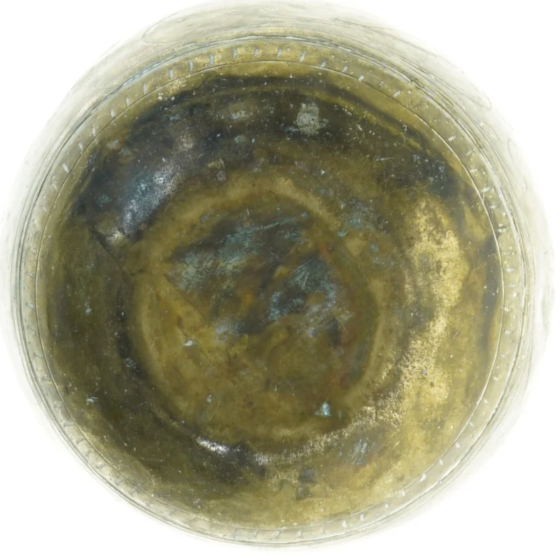 Gammel messing vase (str. 13 x 13 cm)