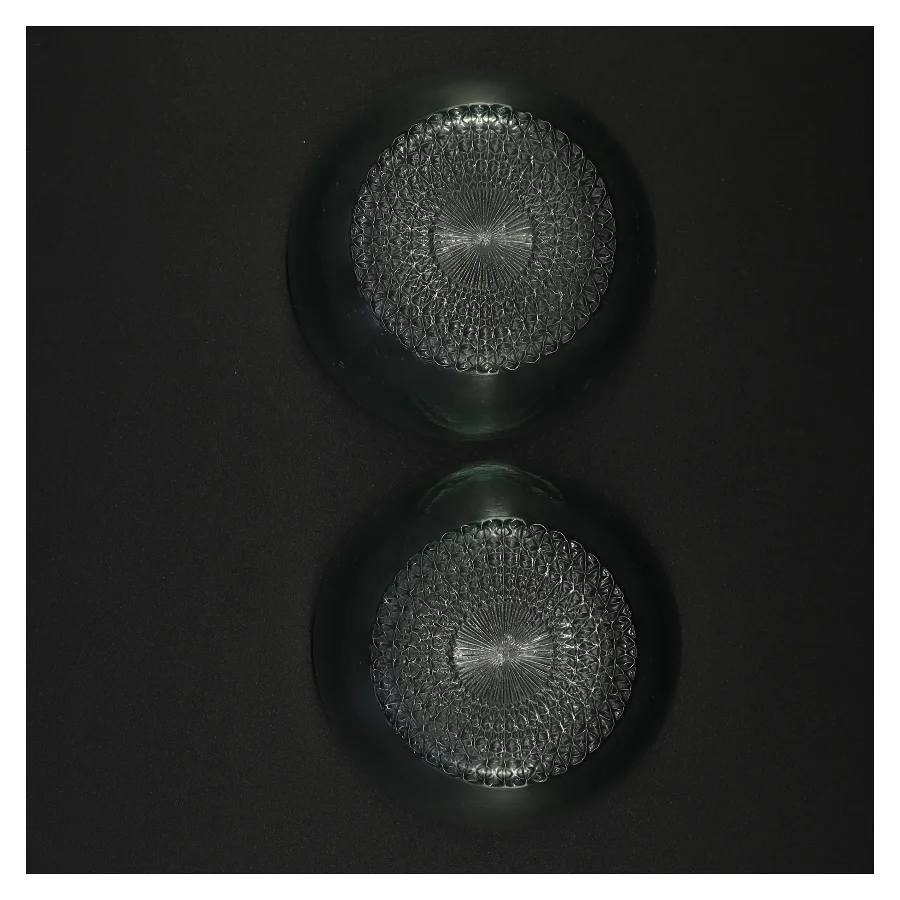 Grønne glas skåle (str. Diameter 12 cm x 6 cm)