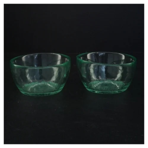 Grønne glas skåle (str. Diameter 12 cm x 6 cm)