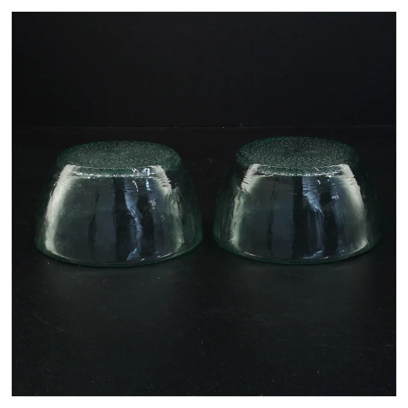 Grønne glas skåle (str. Diameter 12 cm x 6 cm)