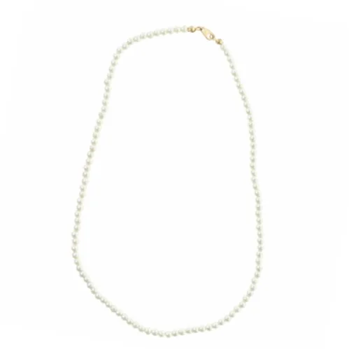 Perlehalskæde med guldlås (str. Kæde 41 cm)
