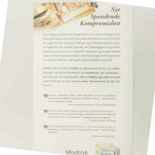 Mænd der hader kvinder bog