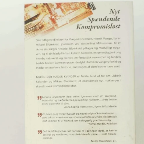 Mænd der hader kvinder af Stieg Larsson (Bog)