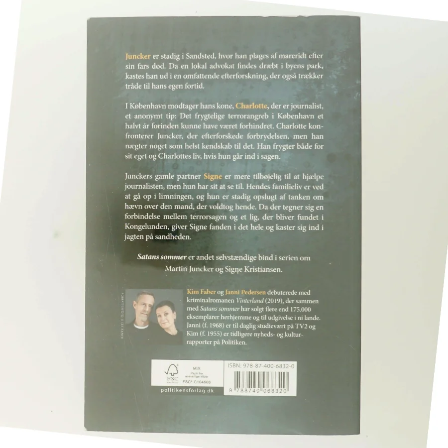 Satans sommer af Kim Faber, Janni Pedersen (Bog)