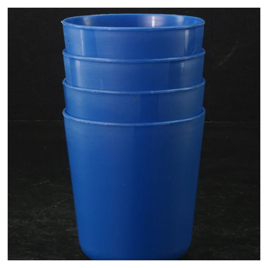 Blå plastikskåle fra IKEA