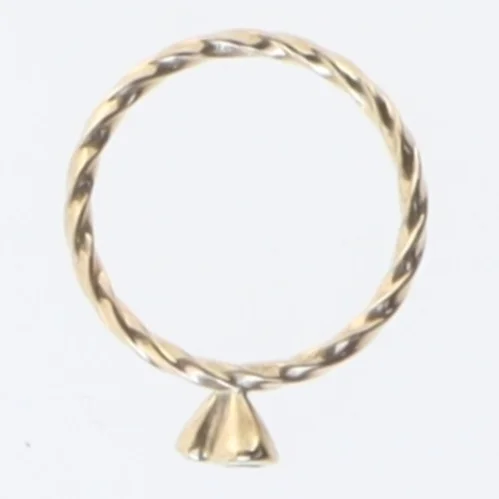  8 karat guldring  med sorte sten fra Finn Johansson (str. 57 mm)