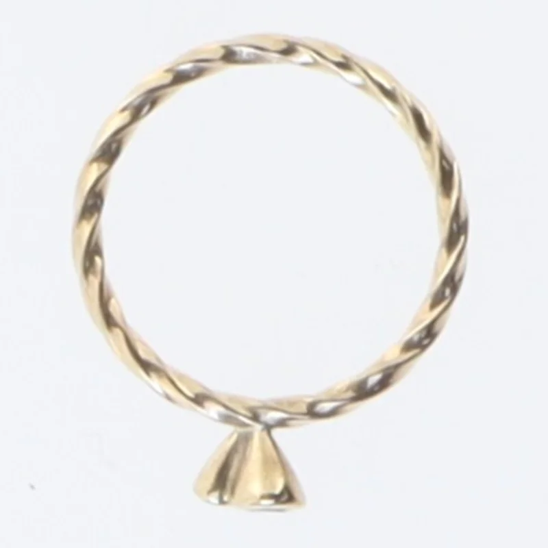  8 karat guldring  med sorte sten fra Finn Johansson (str. 57 mm)