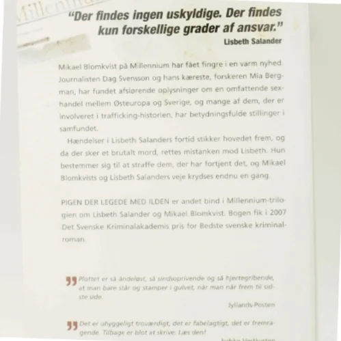 Pigen der legede med ilden bog fra Modtryk