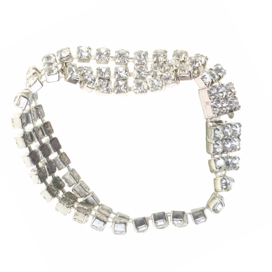 Tennisarmbånd med simulerede diamanter (str. Kæde 19 x en komma 3 sådan cm)