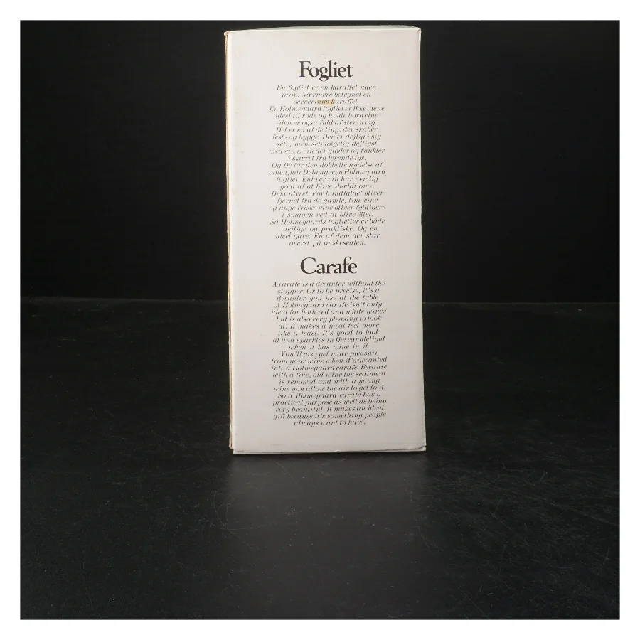 Holmegaard karaffel (str. 25 cm) fra Holmegaard