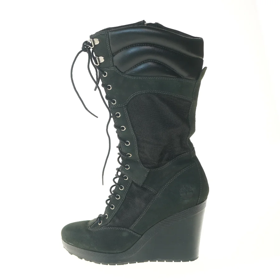 Mørkeblå støvler med kilehæl fra Timberland (str. 39,5 )