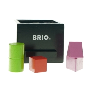 Kasse med klodser fra Brio